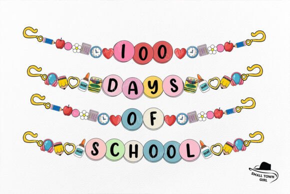 Celebrate 100 Days with a Little Girl 100 Days of School Bracelet