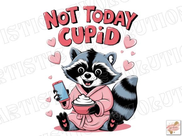 Charming Raccoon Valentine's Day Graphics for Designers