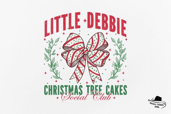 Christmas Tree Cake Coquette Bow PNG: A Design Asset for Festive Branding