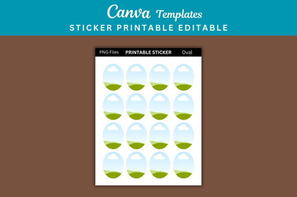 Efficient Oval Sticker Templates for Branding