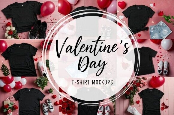 Elevate Your Brand with Valentine's Day T-Shirt Mockups