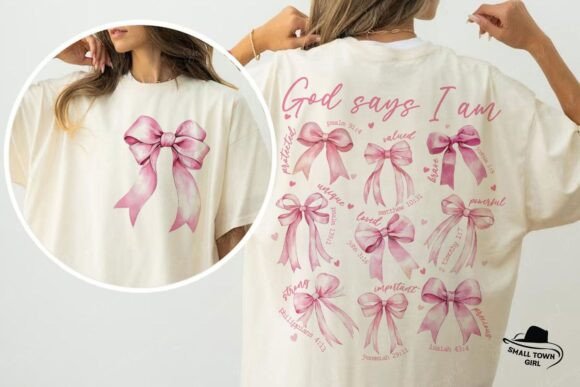 Elevate Your Designs with a Faith-Based Valentine Bow Graphic