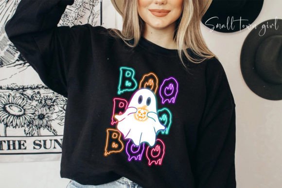 Elevate Your Spooky Season Designs with a Neon Ghost PNG