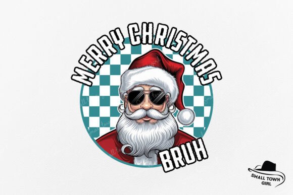 Merry Christmas Bruh Santa Retro Boy Kid: A Nostalgic Design Asset