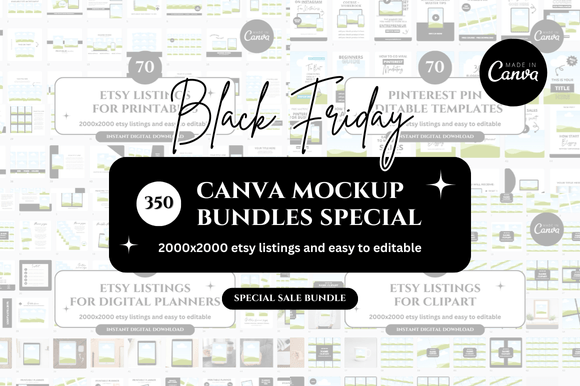 Transform Your Etsy Shop with 350 Canva Mockup Bundles