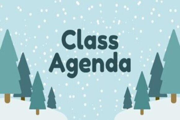 Winter Daily Class Agenda: A Blueprint for Visual Clarity