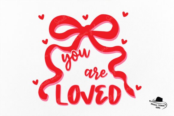 You Are Loved Christian Valentine Bow: A Design Asset for Faith-Based Projects