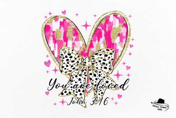 You Are Loved Valentine Bow Brushstroke: Design Element